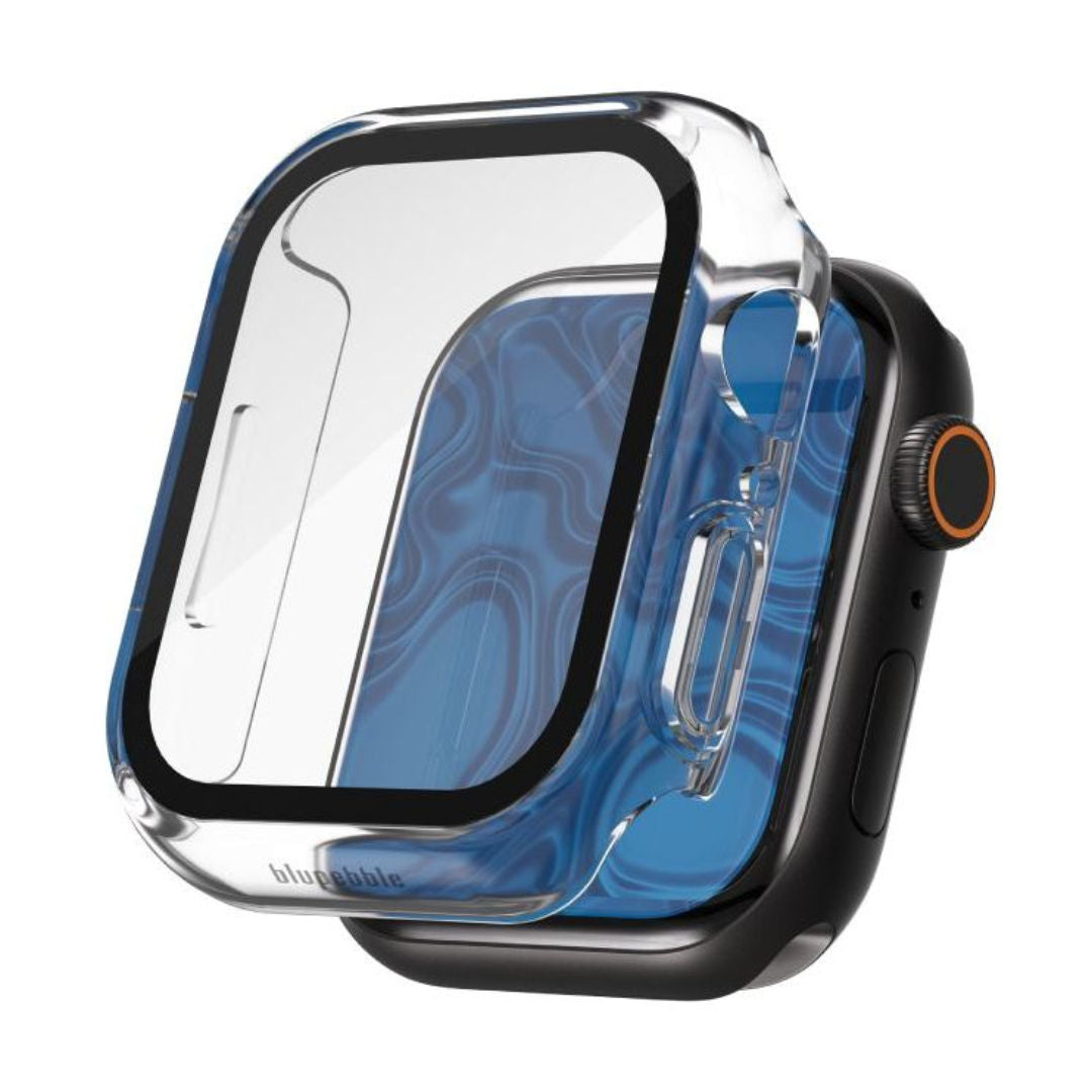 Blupebble Rock Shield Slim Armour with Glass Shield for Apple Watch, Clear