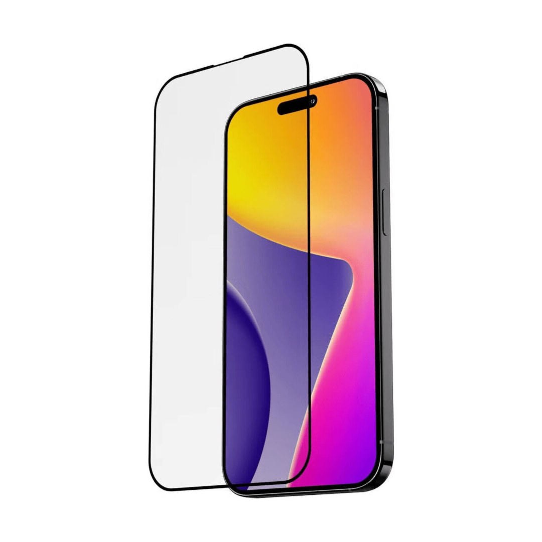 Blupebble Graphene Rock Tempered Glass For iPhone 16, 9H Scratch Resistant, Privacy