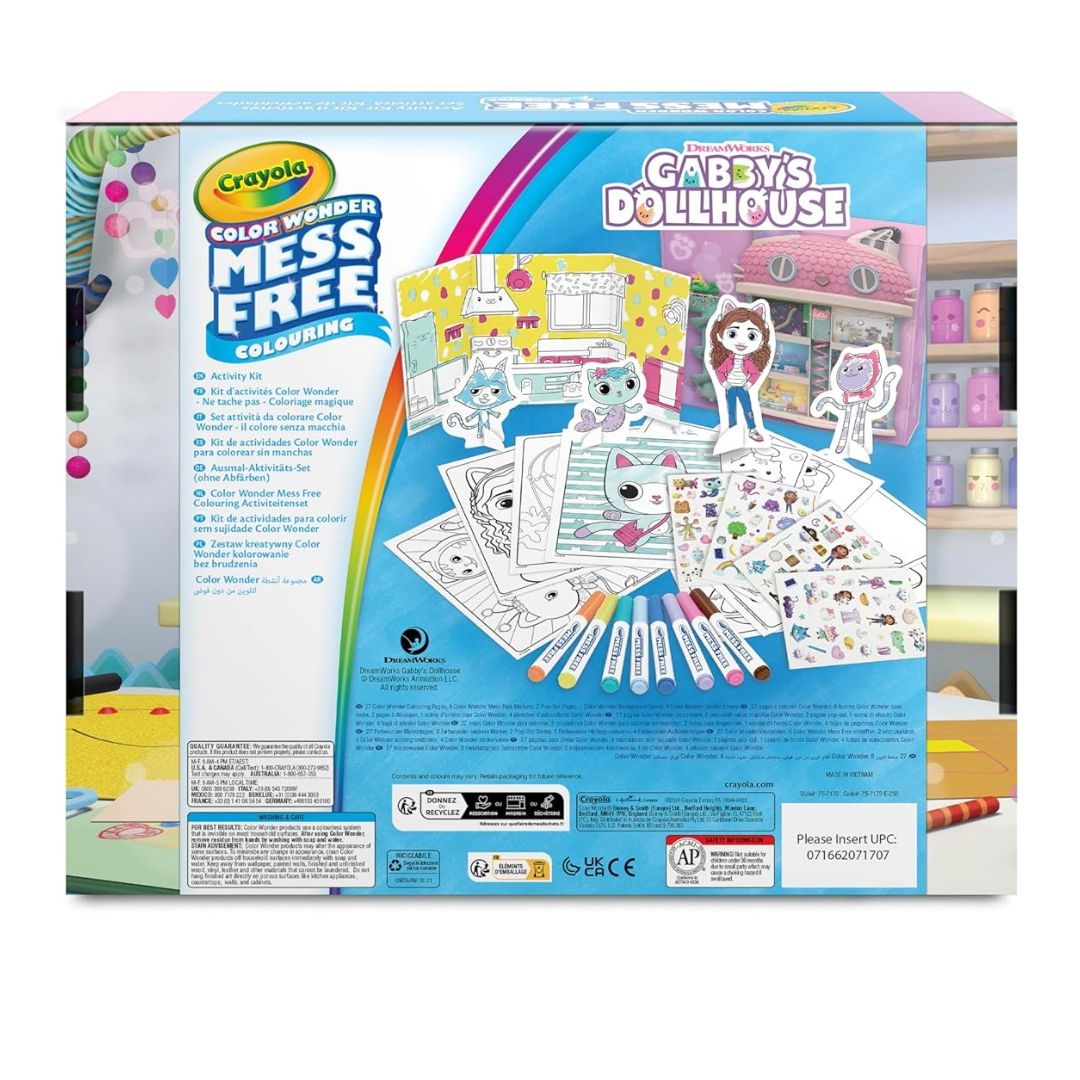 Crayola GABBY'S DOLLHOUSE, Color Wonder MESS FREE CoLOURING, Activity Kit
