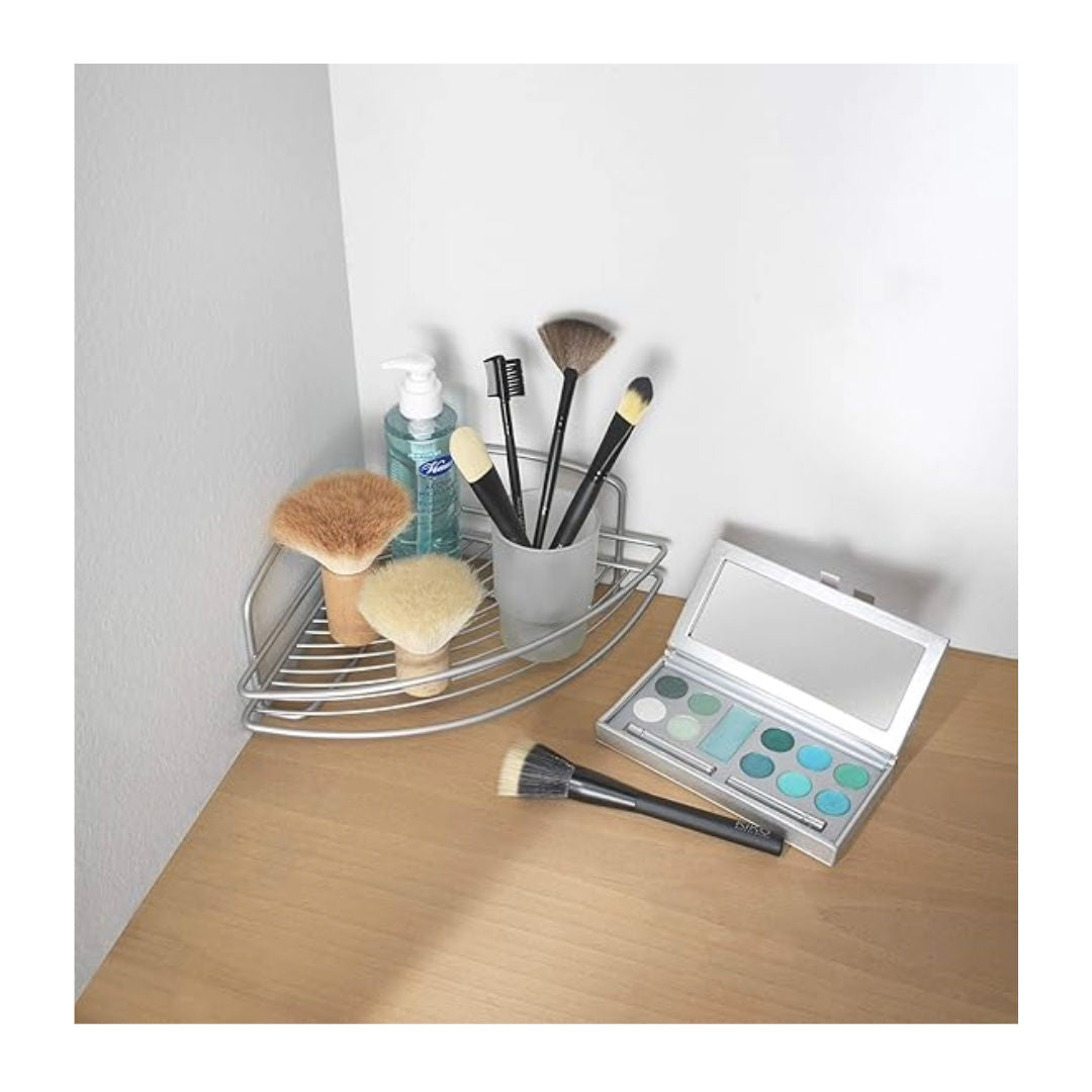 Metaltex Brass Onda Corner Side Rack,1 Tier