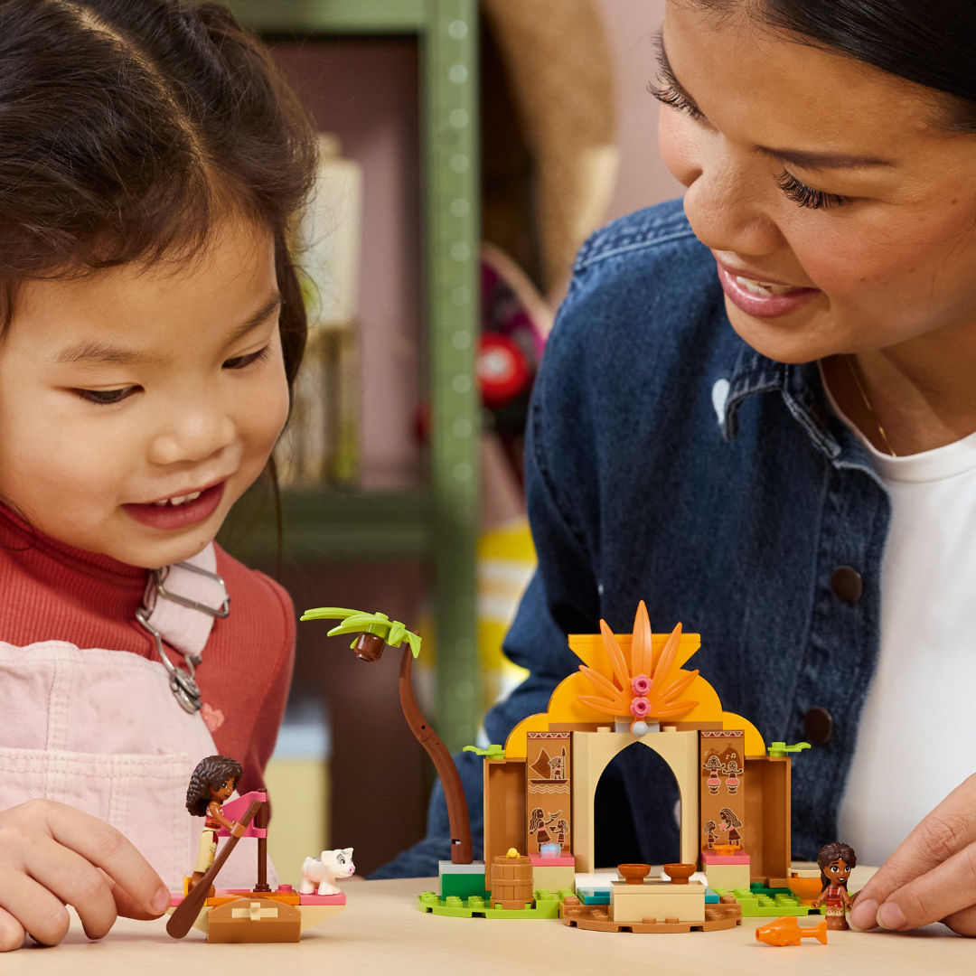 LEGO Disney Moana Village House & Boat Building Set, For Age 4+ Years