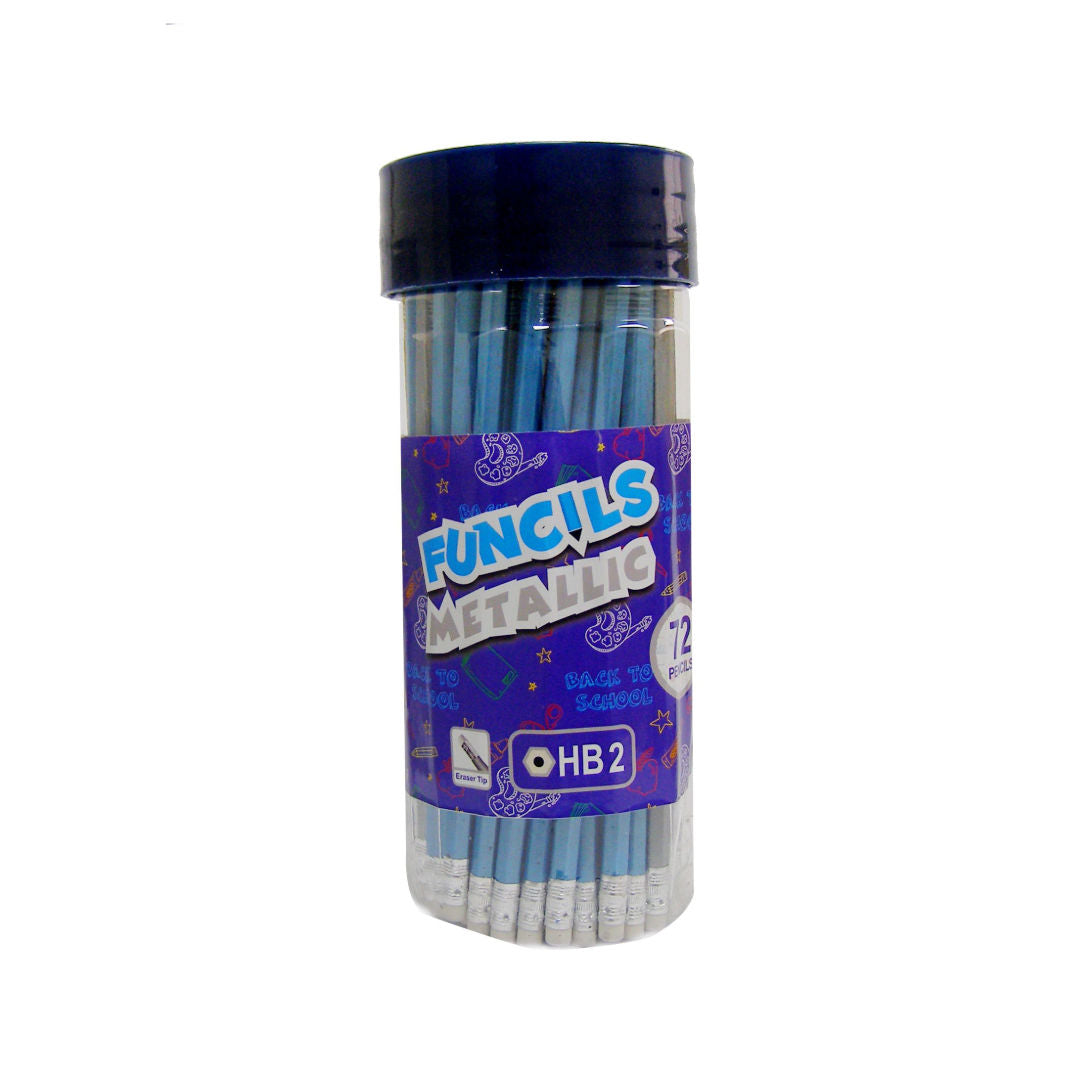 Kooltoolz Hb2 Metallic RT Pencil Jar, 72 Pieces