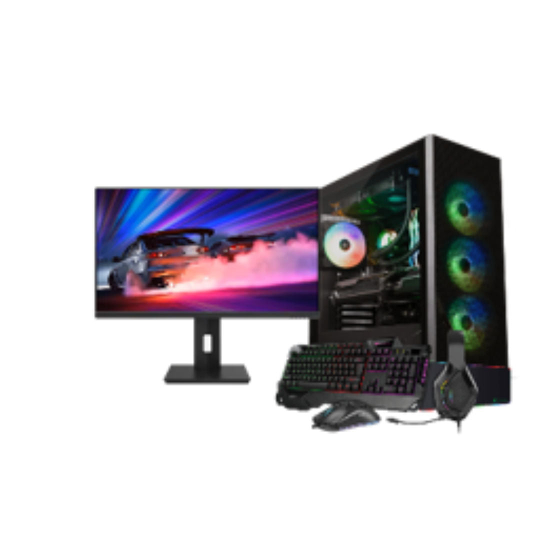 Gaming PC Bundle with Intel Core i7-14700K, RTX 5070 12GB, 16GB RGB DDR5, 1TB NVMe SSD & 27-Inch QHD 180Hz Gaming Monitor, GH5943