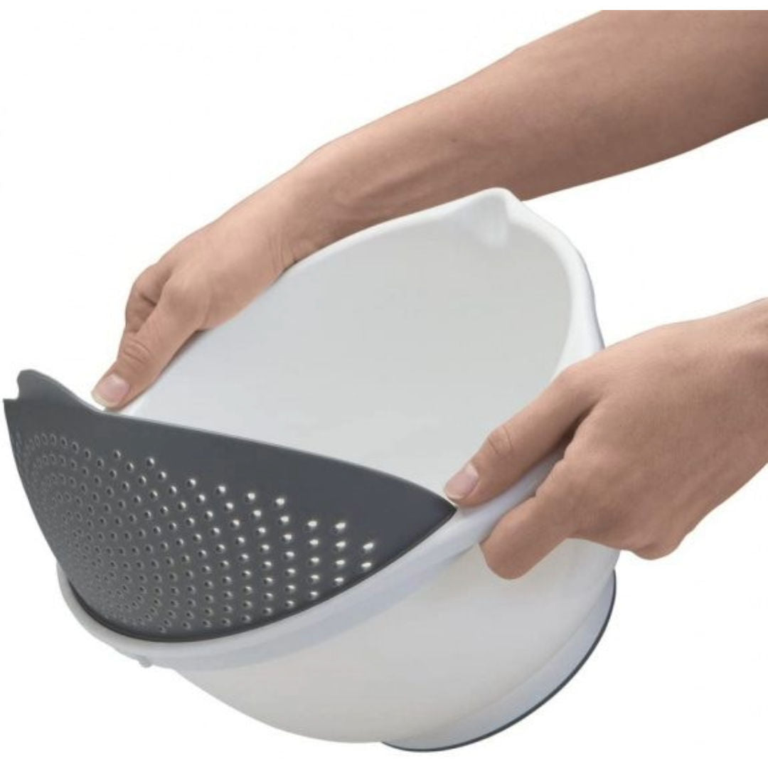 Metaltex Drainbowl, 2-in-1 Multifunction Bowl with Removable Colander