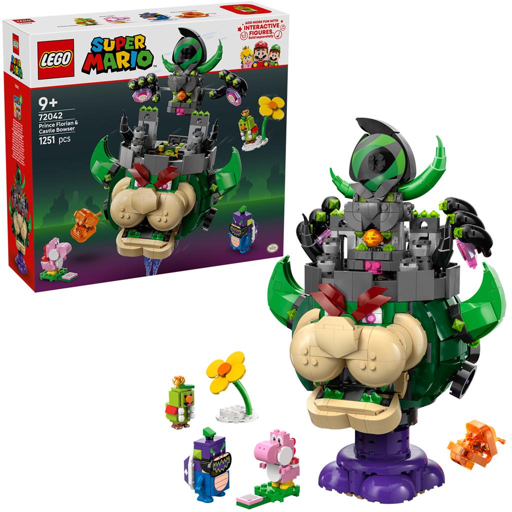 LEGO Super Mario Prince Florian & Castle Bowser Building Set for Ages 9+, 1,251 Pieces