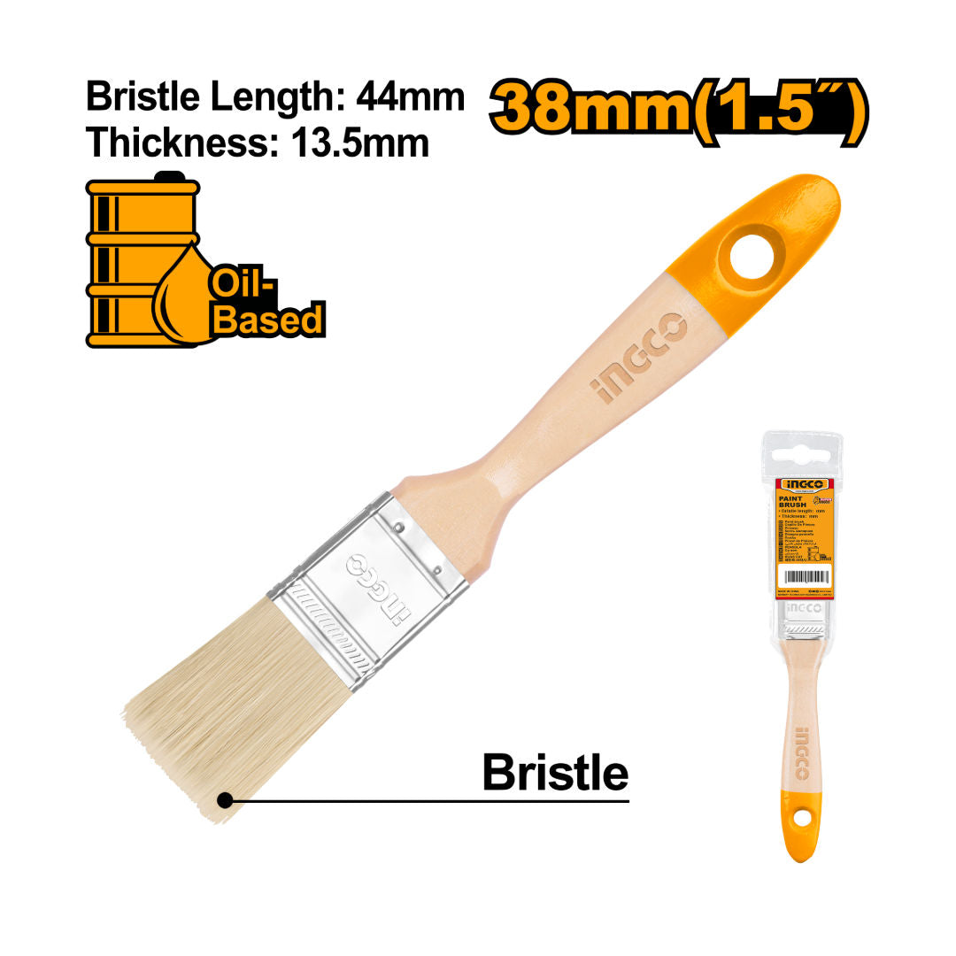 INGCO Paint Brush, Oil-based, Wooden Handle