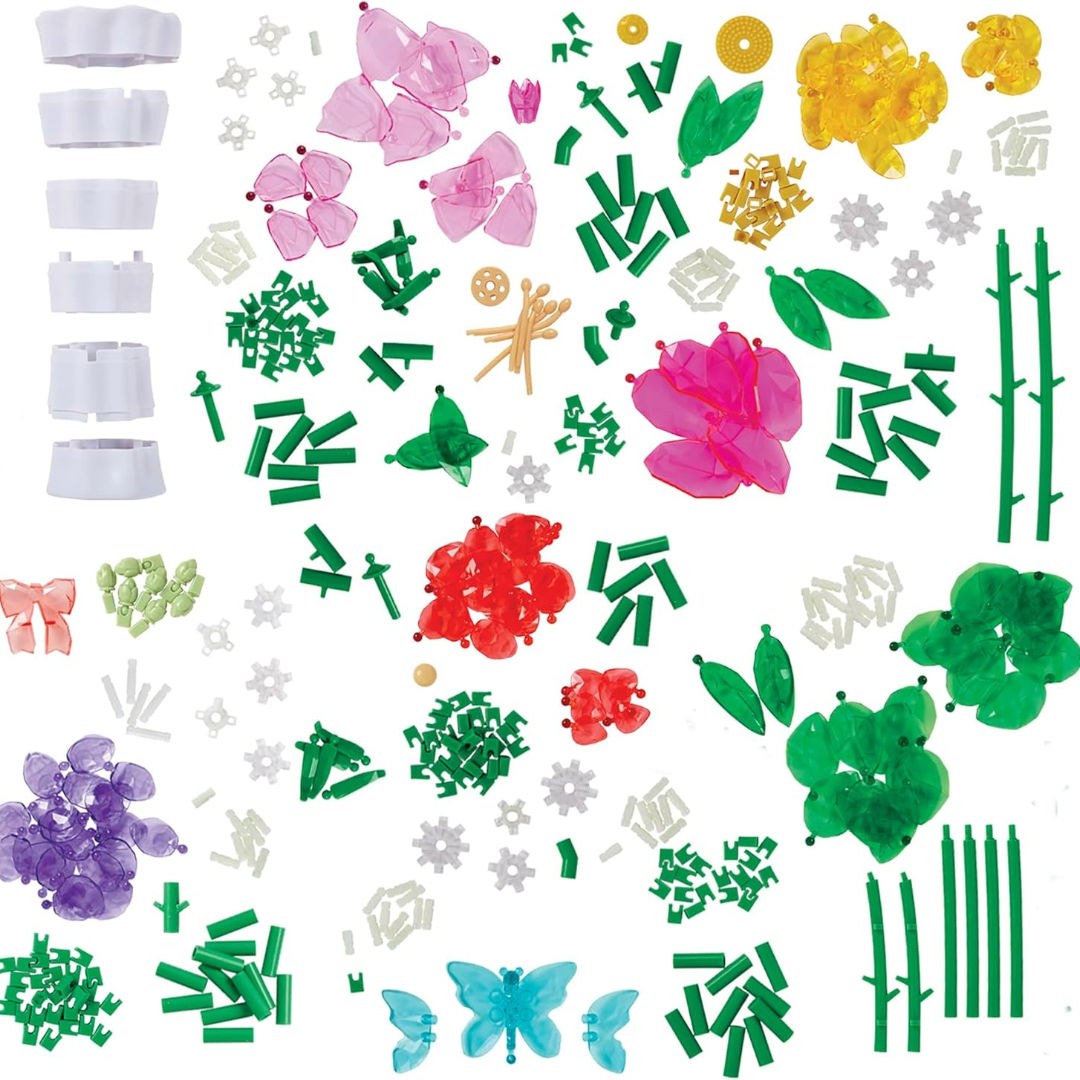 Cra-Z-Art Rose Art Crystal Gem Beautiful Bouquet Activity Kit, 445+ Pieces, Children Age 8+
