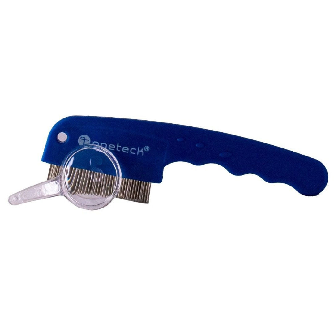 Onetech 3 Row Teeth Anti-Lice Comb, Blue