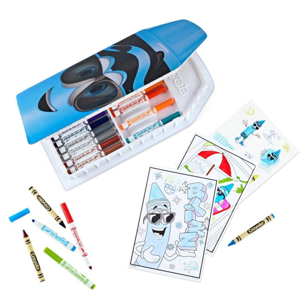 Crayola Limited Edition Blizz Collection Art Set, 60+ Pieces, Blue