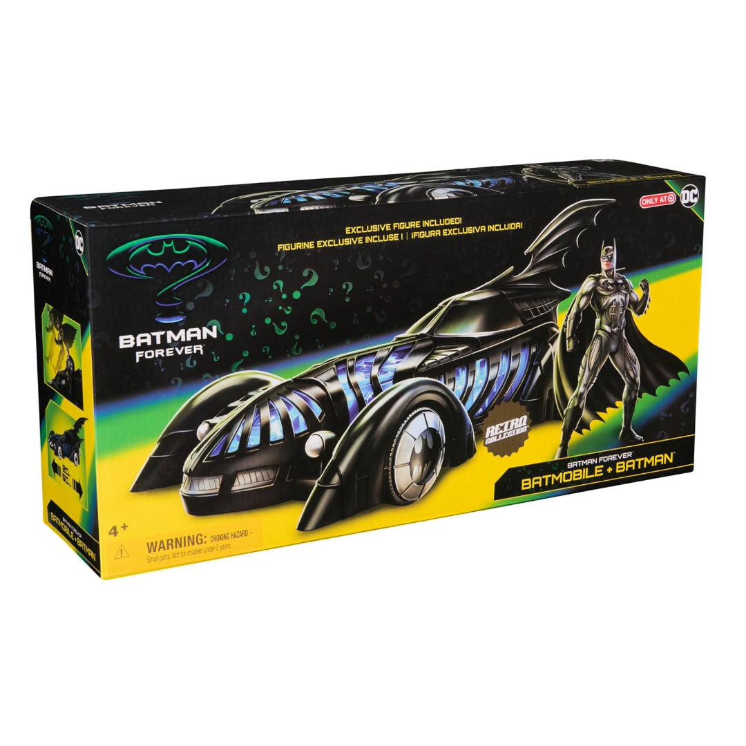 DC Batman Forever Retro Collection Batmobile with Batman Figure Set