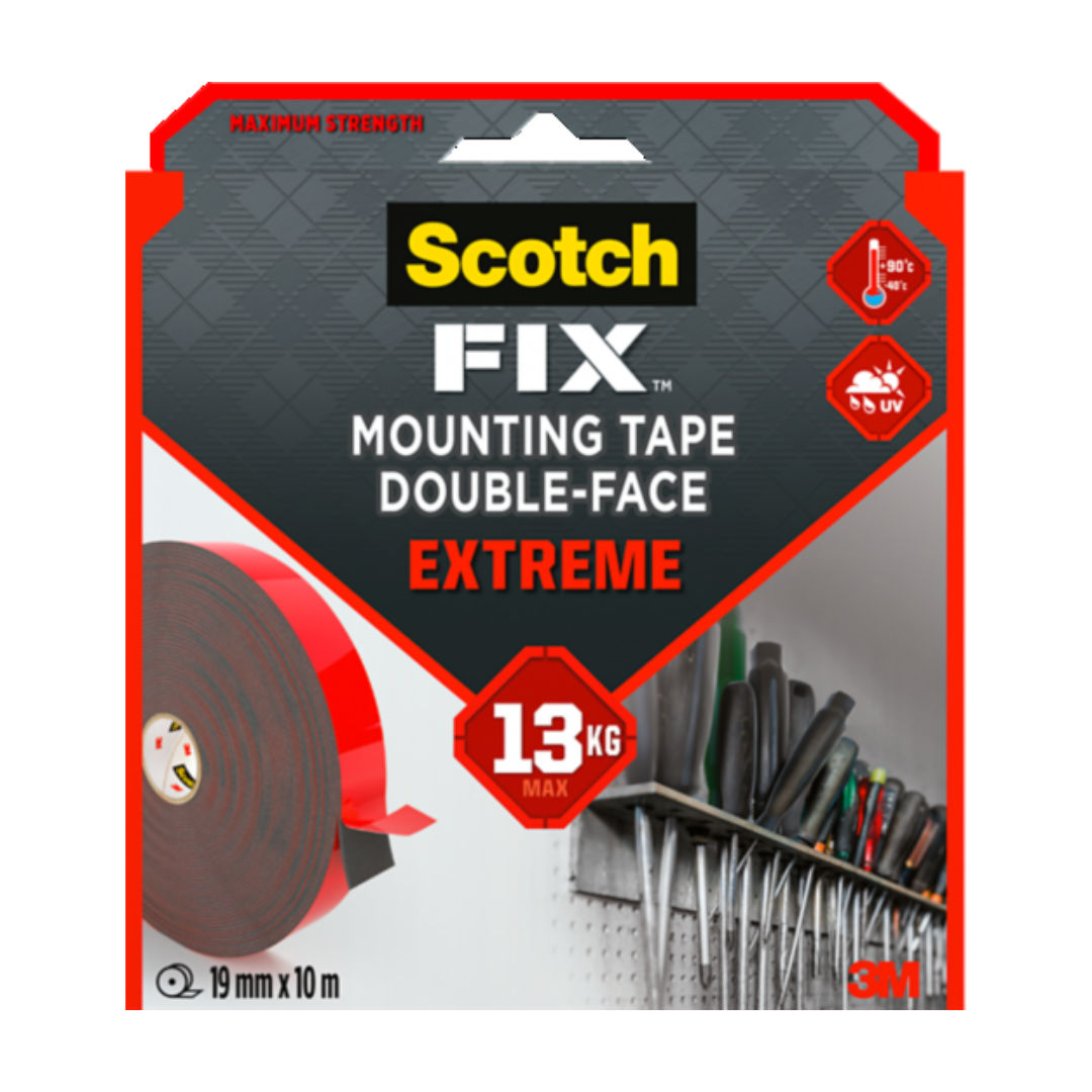Scotch-FIX™ Extreme Double-Sided Mounting Tape PT1100-Long-F, 19 mm x 10 m