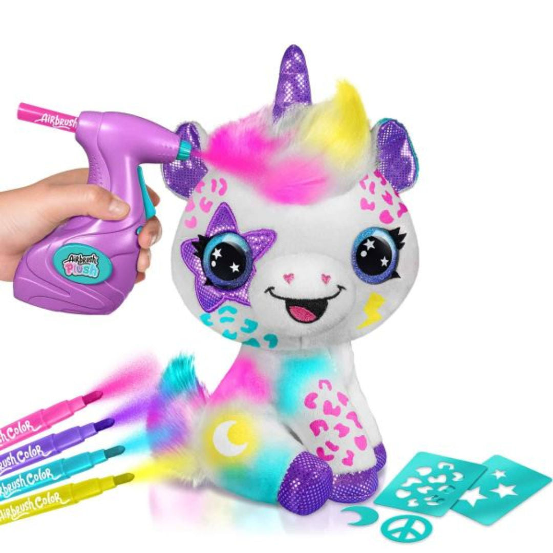 Canal Toys Airbrush Plush Unicorn Art Kit, 6+ Years