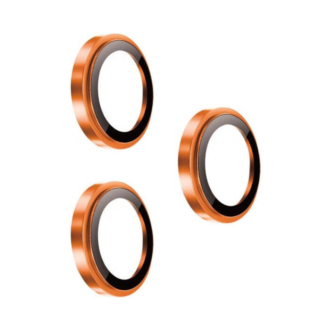 Blupebble Graphene Rock Series Camera Glass Lens Protector For iPhone 17 Pro & iPhone 17 Pro Max, 9H HD, Orange