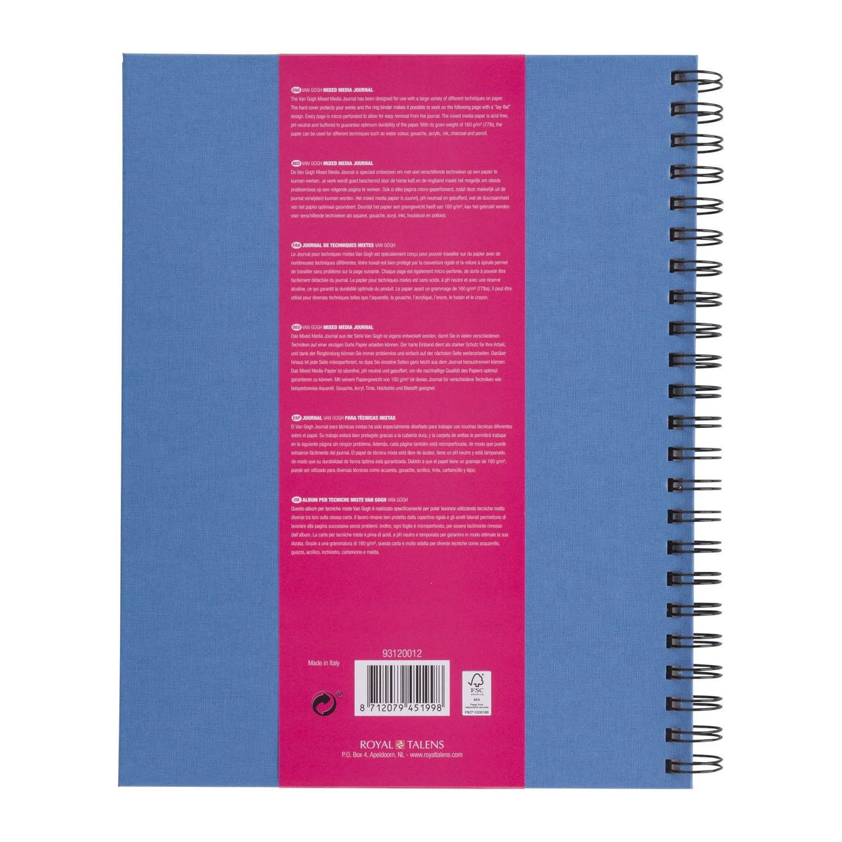 Van Gogh Mixed Media Journal 50 Sheets 160GSM