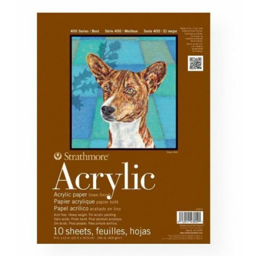 Strathmore Acrylic Pad, 10 Sheets, 400gsm