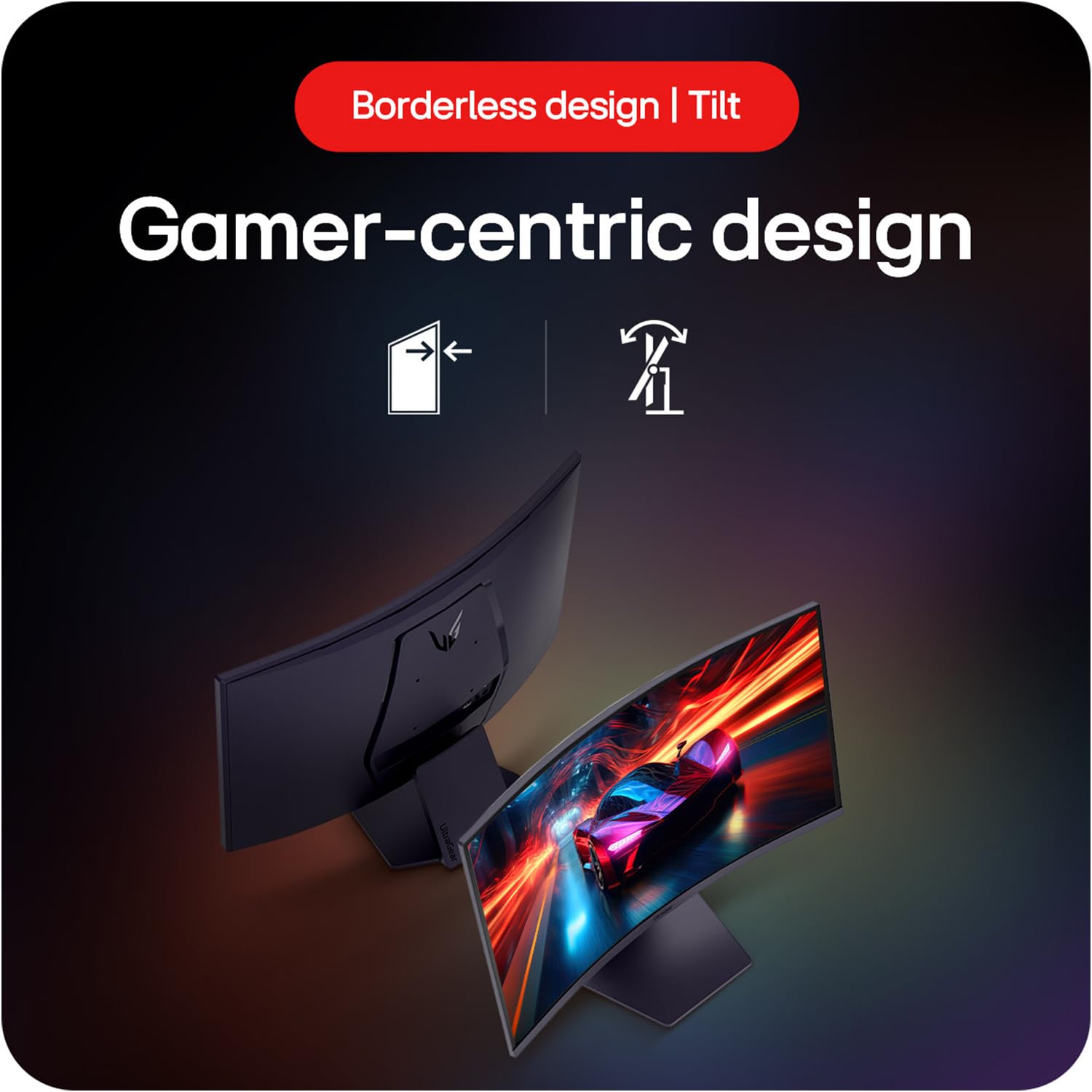 LG UltraGear 27GS60QC-B 27 Inch Curved Gaming Monitor, QHD 2560×1440, 180Hz, 1ms, HDR10, AMD FreeSync, 1000R Curved