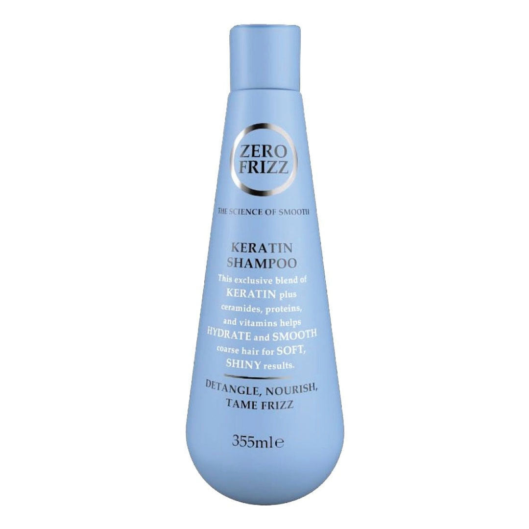Zero Frizz Hair Keratin Shampoo, SLS & Paraben-Free, 355ml