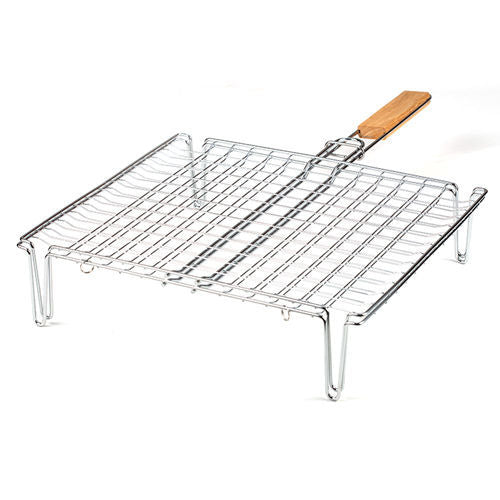 NAVA Metal Wire Mesh Grilling Basket with Feet BBQ Guru, 35x25cm