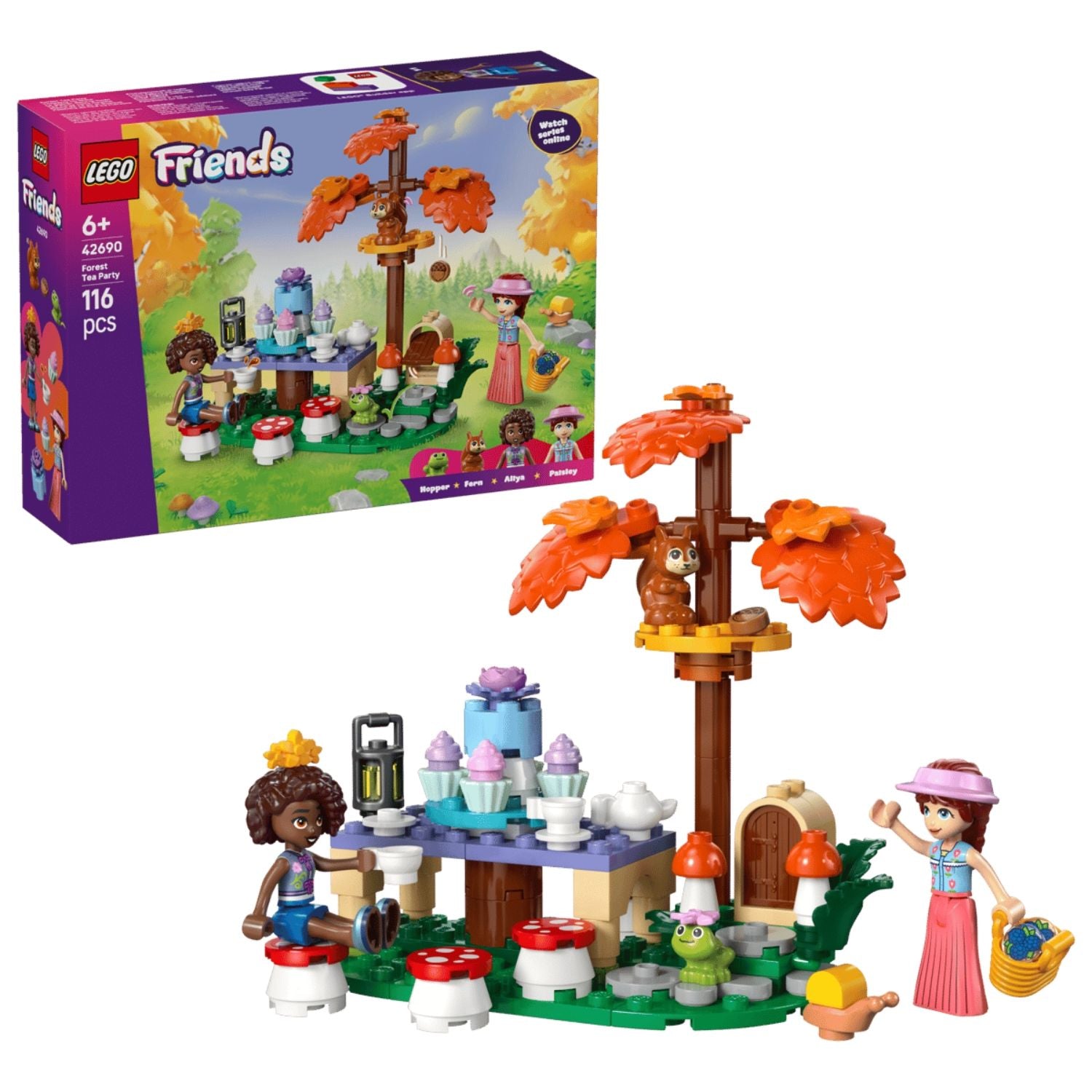 LEGO Friends 42690 Forest Tea Party Building Toy Set, 116 Pieces for Girls Ages 6 Years and Above