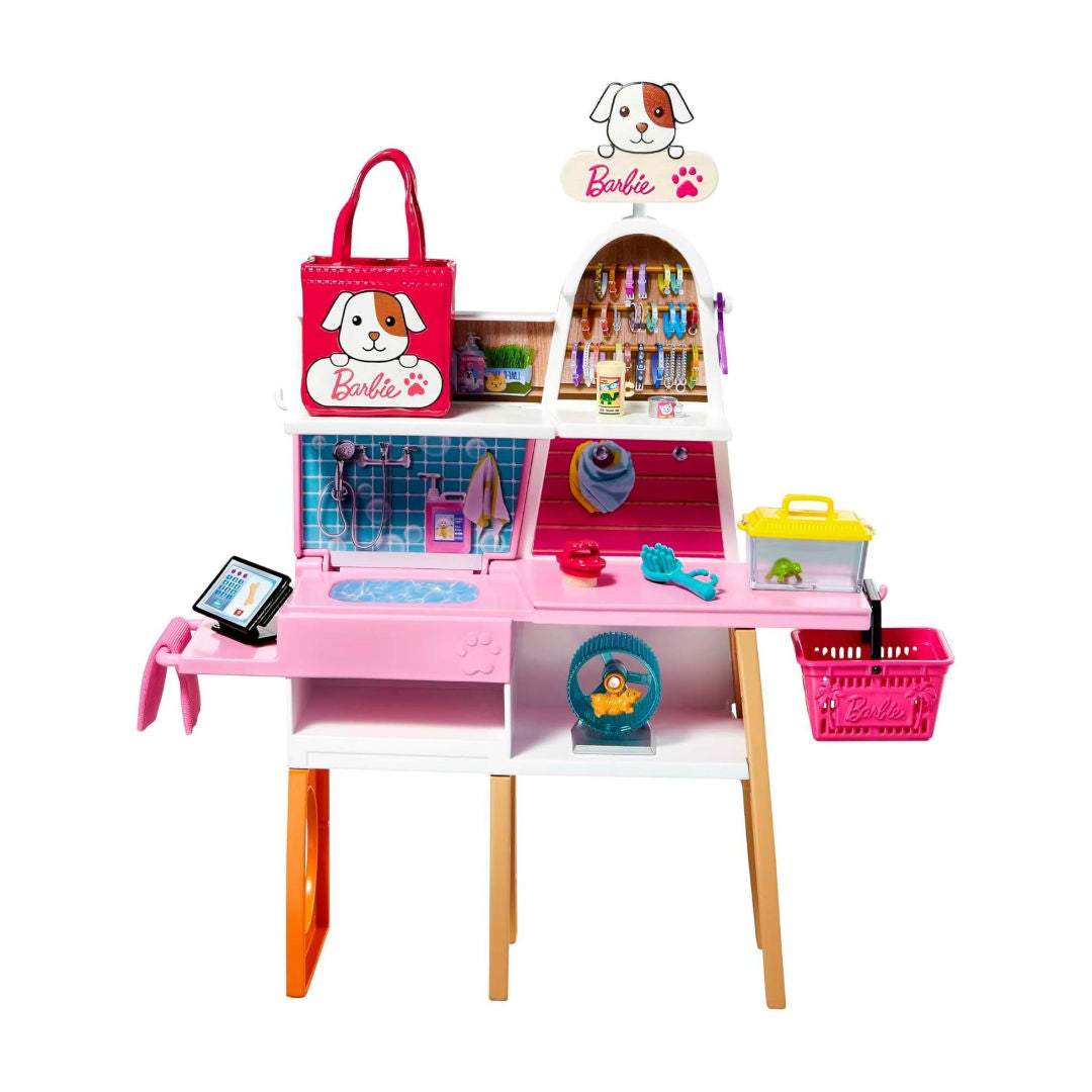 Barbie Doll And Pet Boutique Playset, For Ages 3 to 7 Years