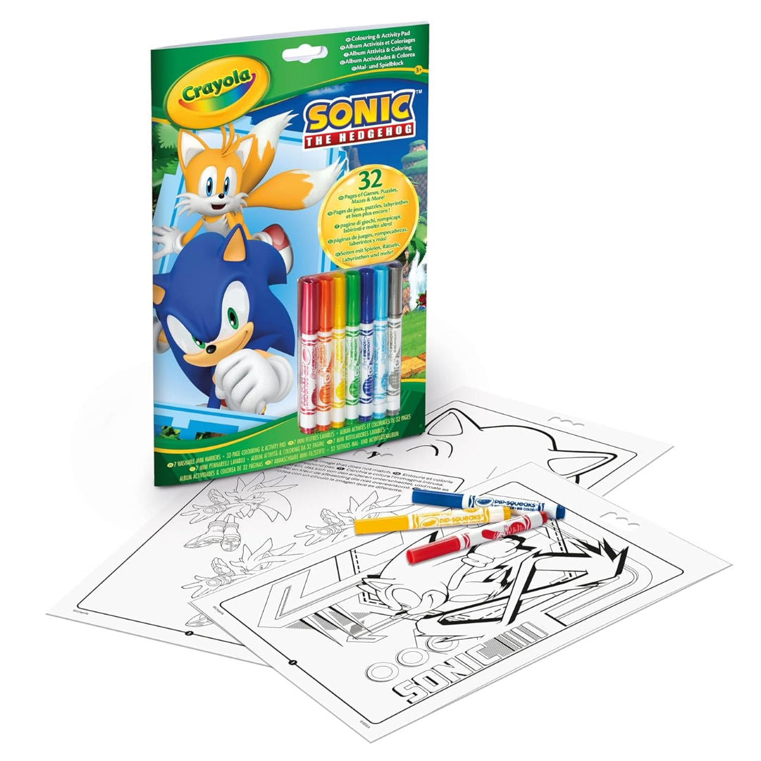 Crayola SONIC THE HEDGEHOG Colouring & Activity Pad, Paperback
