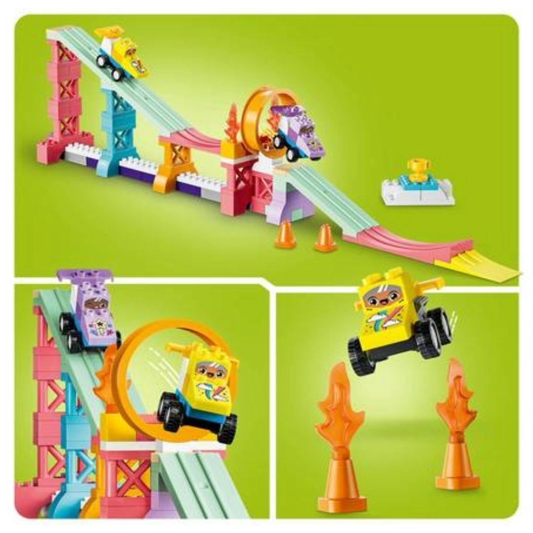 LEGO DUPLO 3-in-1 Creative Ramps with Vehicles Toy Set, For Age 3+ Years
