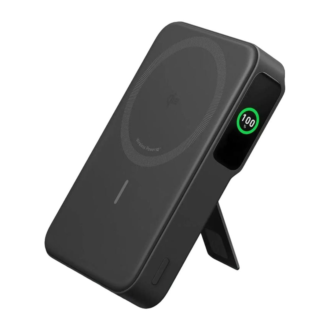 Anker MagGo 10,000mAh Qi2 Power Bank, 15W Wireless Fast Charging, Smart Display, Built-in Stand