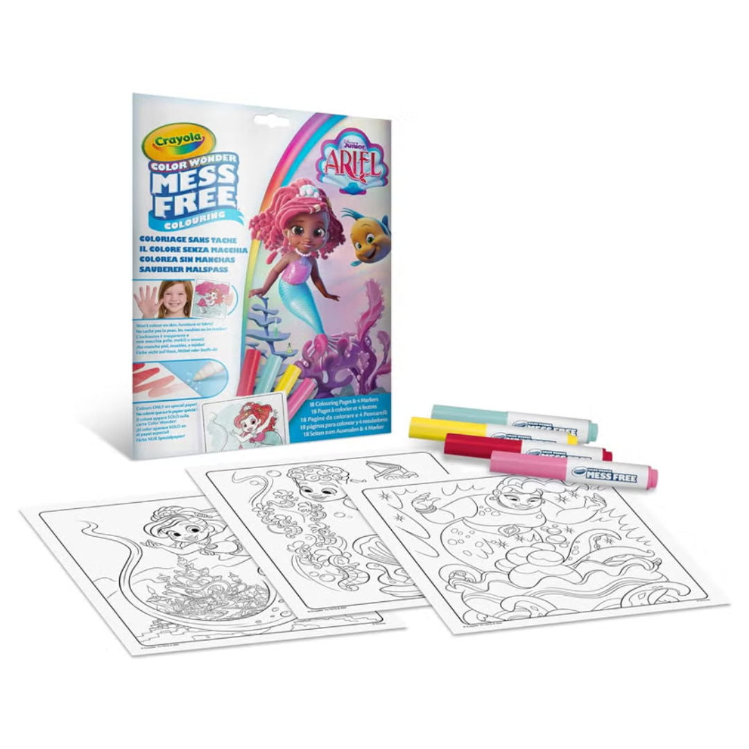 Crayola Disney Junior ARIEL Color Wonder Mess Free Colouring Set