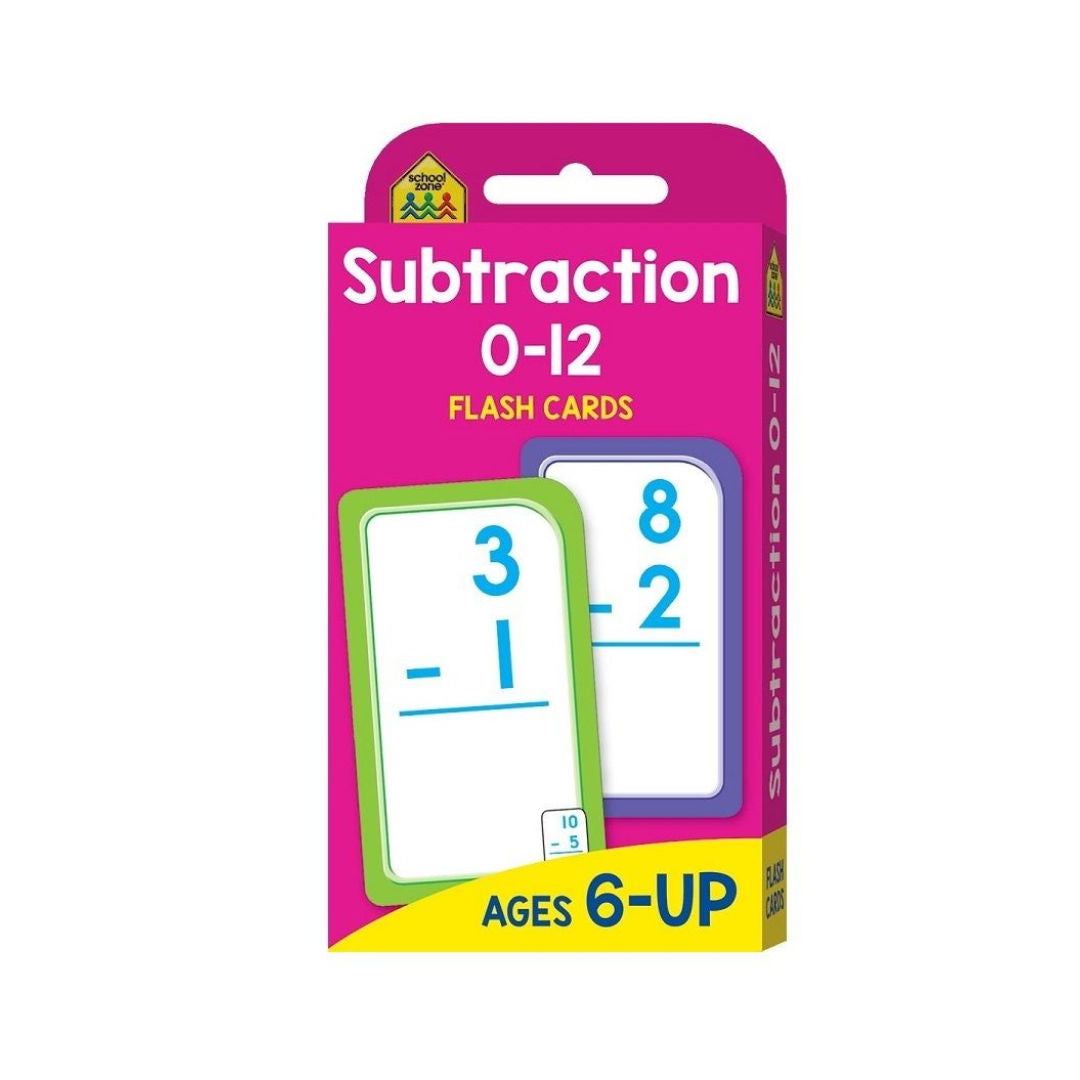 School Zone Subtraction 0-12 Flash Card Game